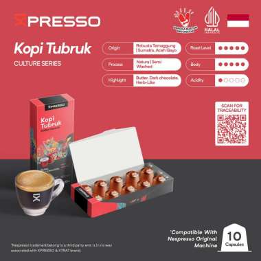 Nespresso Capsule Compatible - Xpresso Coffee Capsule Kopi Tubruk