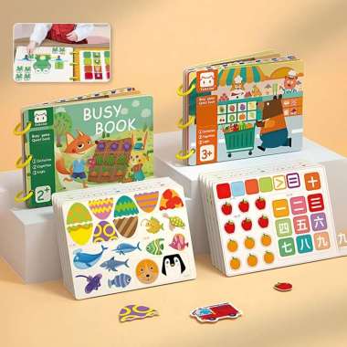 OEM SK-M380 Buku Aktivitas Bayi Lucu DIY Quiet Busy Book dan Velcro 14 30 Halaman / Mainan Buku Eduk