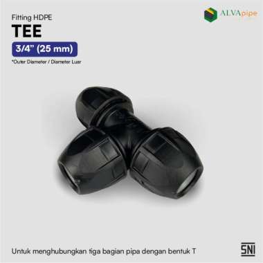 Fitting Pipa Tee HDPE ALVApipe 3/4" (25 mm)