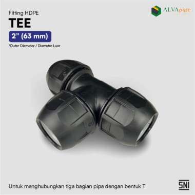 Fitting Pipa Tee HDPE ALVApipe 2" (63 mm)