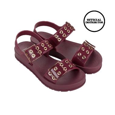 Zaxy Wish Sand Ad Sandal Flat Wanita - Cherry Red 37