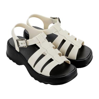 Zaxy Join Sand Ad Sandal Flat Wanita - Off White/Black 37