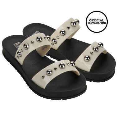 Zaxy Rise Ad Sandal Flat Wanita - Off White/Black 37
