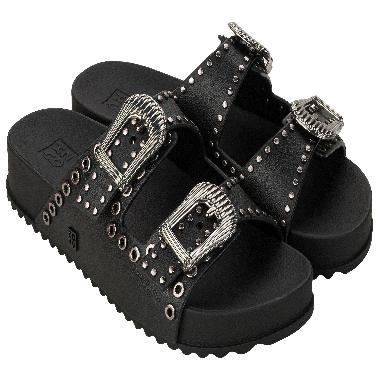 Zaxy Hold Ad Sandal Flat Wanita - Black 38