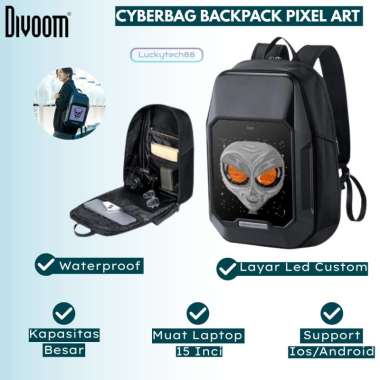 Divoom Cyberbag Pixel Art Smart Backpack | Tas Ransel Led Art Waterproof