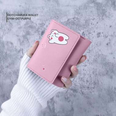 Goto Haruka Wallet Dompet Wanita Kecil Aesthetic Lipat Simple GYW-007 PURPLE