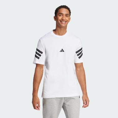 adidas Men Sportswear Future Icons 3 Stripes Tee Baju Olahraga Pria [JD4880] A/L white