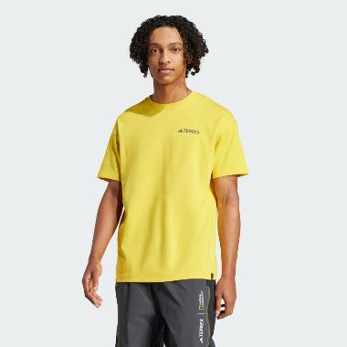 adidas Unisex Nat Geo Aeroready Graphic Tee Baju Olahraga Pria/Wanita [JD5955] A/M eqt yellow