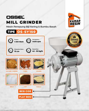 OSSEL Mill Grinder Mesin Penepung Mesin Giling Kopi Penggiling Kopi Bumbu Basah Kering Penggiling Ba