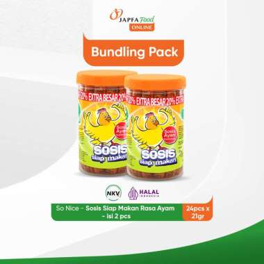 So Nice Sosis Siap Makan Rasa Ayam 24 Pcs x 21 gr - Isi 2 pack