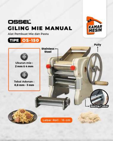OSSEL Giling Mie Manual Gilingan Mie Manual Ampia Pembuat Mie Laker Bearing Roller Stainless Steel O