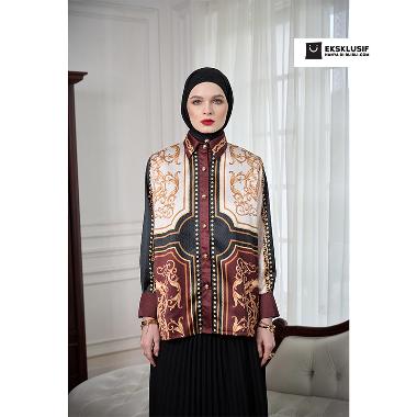 Vivi Zubedi The Blooming Opulence Series Collette Top - Deep Maroon