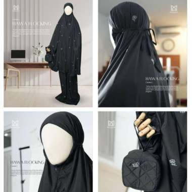 In'am Gallery | Mukena Hawa Flocking by Maisara |Mukena Bahan Nylon BOBA