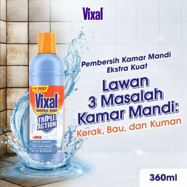 Vixal Pembersih Porselen & Kamar Mandi HCl Anti Kerak Bandel Ekstra Kuat [360 mL]
