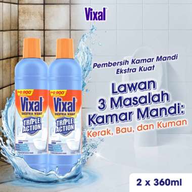 Vixal Pembersih Porselen & Kamar Mandi HCl Anti Kerak Bandel Ekstra Kuat [360 mL] isi 2 Pcs