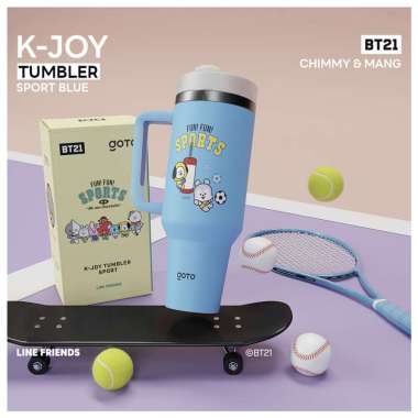 Goto K-Joy Sport X BT21 Tumbler Tahan Dingin Panas Botol Minum 1.2L CHIMMY & MANG