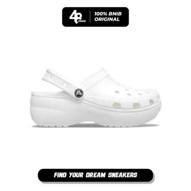 Sandal Wanita Crocs Platform Clog - White (CCR206750100) Original 36-37