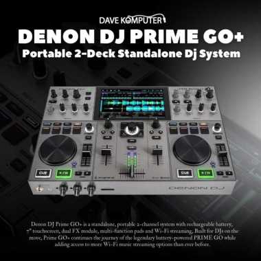 Denon DJ Prime GO+ Portable 2-deck Standalone DJ System