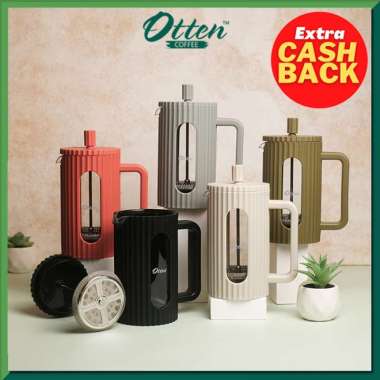 Kaia French Press - Otten Coffee Tea Plunger Glass / Alat Kopi Gelas Kaca Minimalis Pastel 600ml Por