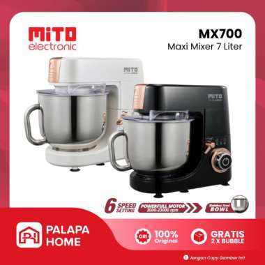 Mito Maxi Mixer MX700 MX 700 Stand Mixer Kapasitas Besar 7 Liter Garansi Resmi White