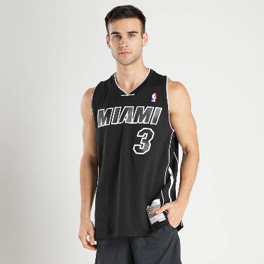 Mitchell & Ness Men Basketball NBA Jersey Miami Heat [JY10749-MHEBLCK] Jersey Basket Pria A/M
