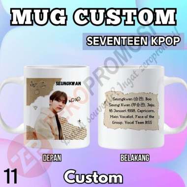 Mug Seventeen Kpop – Souvenir Gelas Custom Seventeen Desain 11 Packing xtra claim