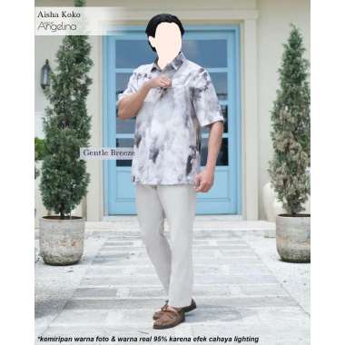Atelier Angelina Samawa Koko Tangan Pendek Gradient Flow - Gentle Breeze 2XL
