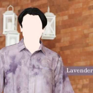 Atelier Angelina Samawa Koko Tangan Panjang Gradient Flow - Lavender Dream 2XL