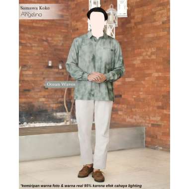 Atelier Angelina Samawa Koko Tangan Panjang Gradient Flow - Ocean Wave 2XL