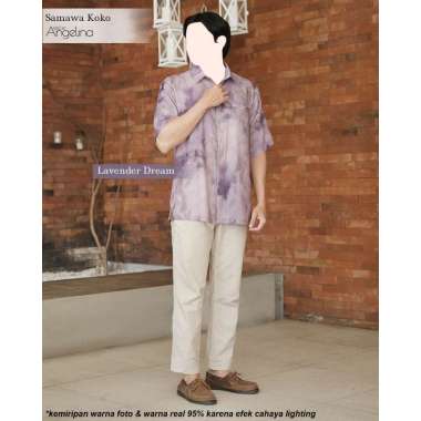 Atelier Angelina Samawa Koko Tangan Pendek Gradient Flow - Lavender Dream 2XL