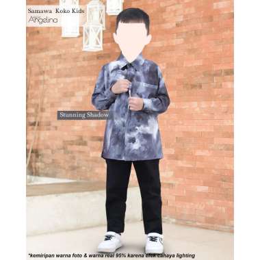 Atelier Angelina Samawa Koko Kids Tangan Panjang Gradient Flow - Stunning Shadow 1-2Y