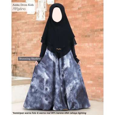 Atelier Angelina Aisha Dress Kids Gradient Flow - Stunning Shadow 1-2Y