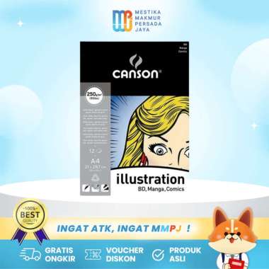 Canson Illustration Sketchbook Buku Gambar Tebal - A4 250 Gsm 12 Sheets 200387200