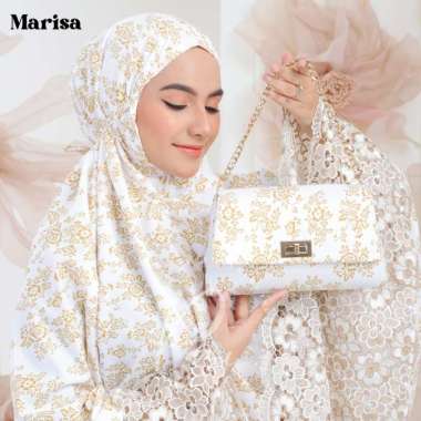 Pusat Mukena Indonesia - Mukena Jumbo Katun Foil Premium Renda Twotone Motif Rumana MARISA