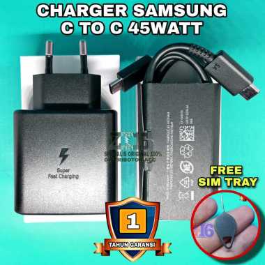 [ ASLI ] Charger Samsung Galaxy S25 S25 Ultra S25 FE Super Fast Charging 45 Watt Satu Set casan 45W