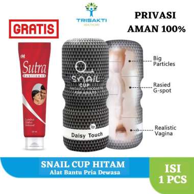 Snail Cup Hitam Design M15 V Free Sutra Lubricant 30 ml Tanpa FREE