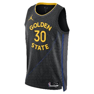 NIKE Men Basketball Golden State Warior Dri-FIT Swingmen HWC 24 Jersey Basket Pria [FQ4719-010] L Bl