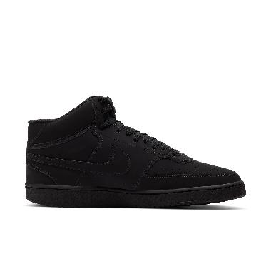 NIKE Men Sportswear Court Vision Mid Shoes Sepatu Olahraga Pria [CU6620-001] 7.5 Black/Black-Black
