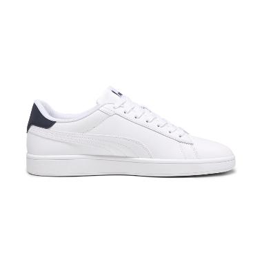 Puma Men Smash 3.0 L Sepatu Pria [39098713] 7.5 White-Navy-Gold