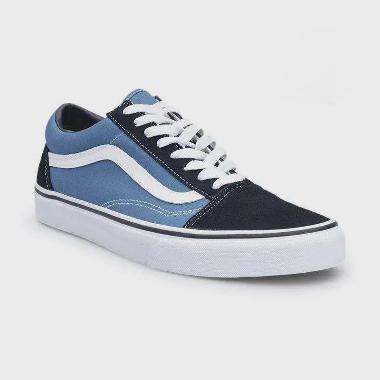 Vans Old Skool Lowpro Sepatu Sneakers Unisex - Navy [Vn000D0Envy] 4.5