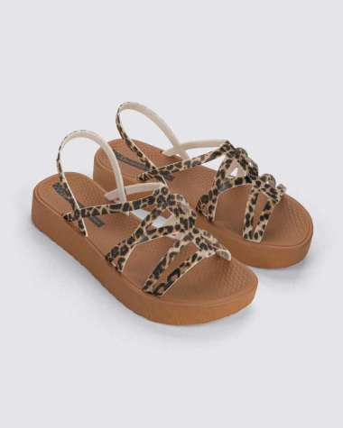 Ipanema Diversa Mais Flatform Ad Sandal Flat Wanita - Brown/Ounce/Black 37