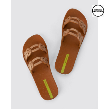 Ipanema Lush Slide Fem Sandal Flat Wanita - Brown/Copper/Green 41-42