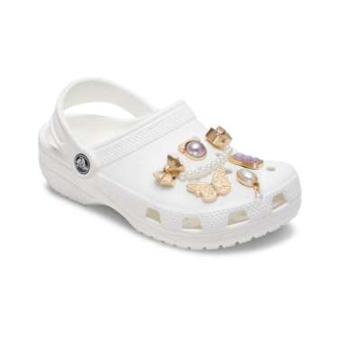 Crocs Jibits Purple Pearl Gold 5 Pack Aksessories Sandal [CCR100-14557]