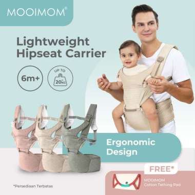 Gendongan Bayi Hipseat Lembut & Ringan - Lightweight Hipseat Carrier MOOIMOM Petal Blush