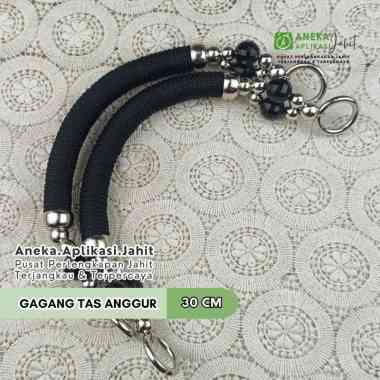 1 PASANG GAGANG TAS ANGGUR 42CM / HANDLE TAS RAJUT Hitam