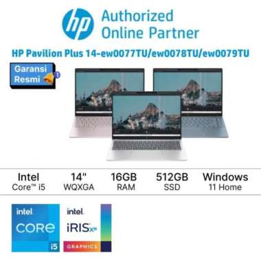 HP Pavilion Plus 14-ew0077TU i5-1335U 16GB 512GB SSD 14" WQXGA Win11+OHS