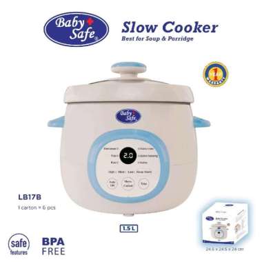Baby Safe Slow Cooker Digital Timer LB 017 Blue 1,5 Liter