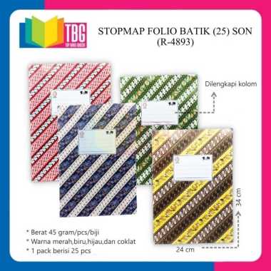 1 PCS STOPMAP FOLIO BATIK (25) SON / MAP KERTAS / MAP UPACARA / MAP KERTAS F4 BATIK (R-4893)