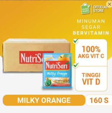 NutriSari Milky Orange 160 sachet - Tinggi Vitamin C & Vitamin D
