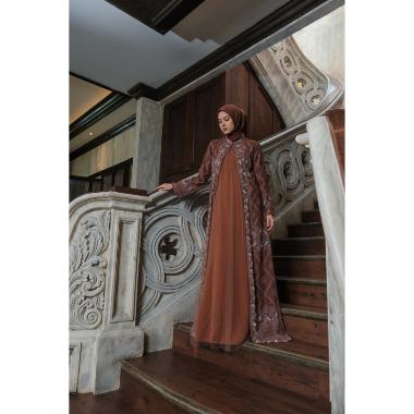 Javina Jawharaa Series Dress Dewasa (Inner & Outer) - Terra Brown M